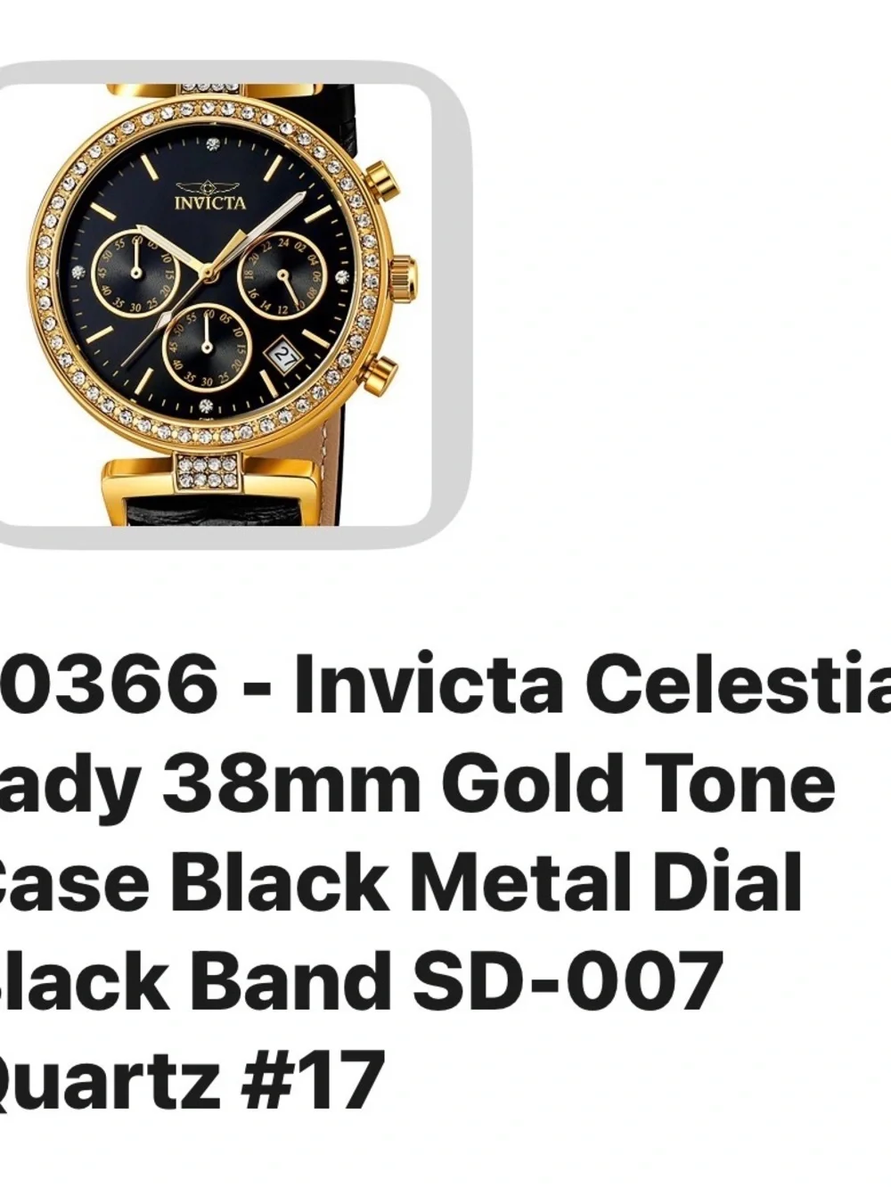 Invicta elegant chronograph